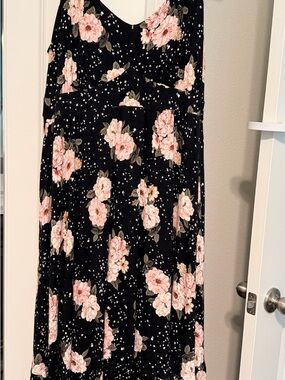 Torrid Maxi with Pink Rose Print